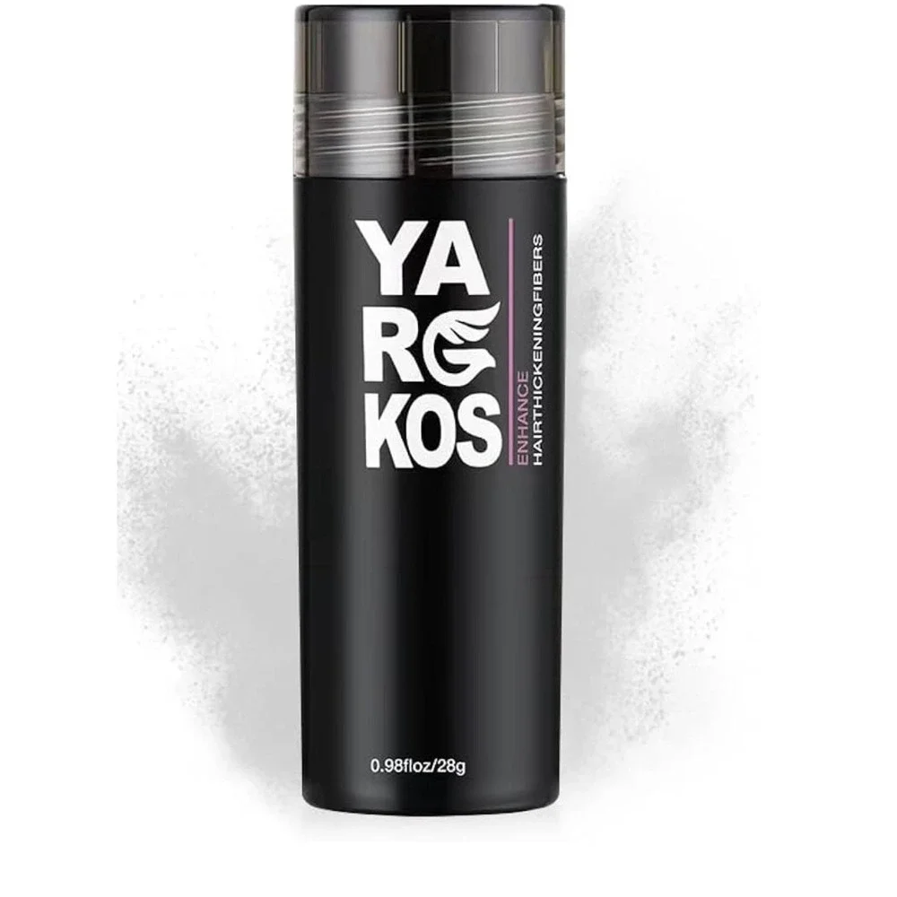 Yargkos Enhance Hair Thickening Fibers Dark Gray .98oz 28g Conceal Thinning Hair